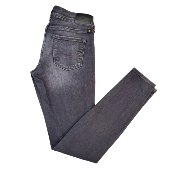 Lucky Brand Jeans Womens 0/25R Charlie Skinny Distressed Black Denim - Picture 1 of 11
